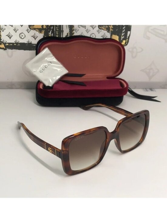 New Authentic Gucci Sunglasses GG0632S 002 Havana/Brown Gradient 56-20-145mm main image 8